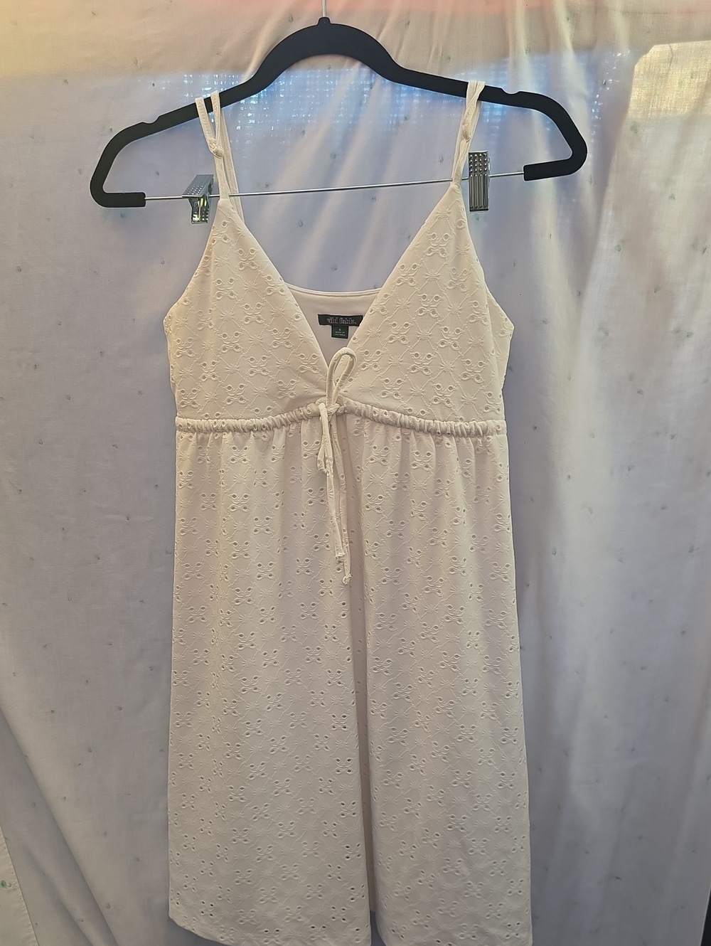 Wild Fable White Eyelet Babydoll Mini Dress Small